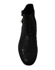 Dolce & Gabbana Elegant Derby Brogue Boots in Exotic Leather