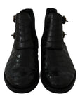 Dolce & Gabbana Elegant Derby Brogue Boots in Exotic Leather