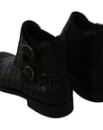 Dolce & Gabbana Elegant Derby Brogue Boots in Exotic Leather
