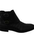 Dolce & Gabbana Elegant Derby Brogue Boots in Exotic Leather
