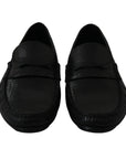 Dolce & Gabbana Exquisite Black Lizard Leather Loafers