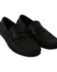 Dolce & Gabbana Exquisite Black Lizard Leather Loafers