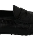 Dolce & Gabbana Exquisite Black Lizard Leather Loafers