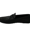 Dolce & Gabbana Exquisite Black Lizard Leather Loafers