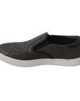 Dolce & Gabbana Elegant Gray Caiman Leather Loafers