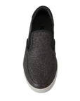 Dolce & Gabbana Elegant Gray Caiman Leather Loafers