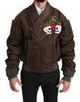 Dolce & Gabbana Sequined Double-Breasted Bomber Jacket