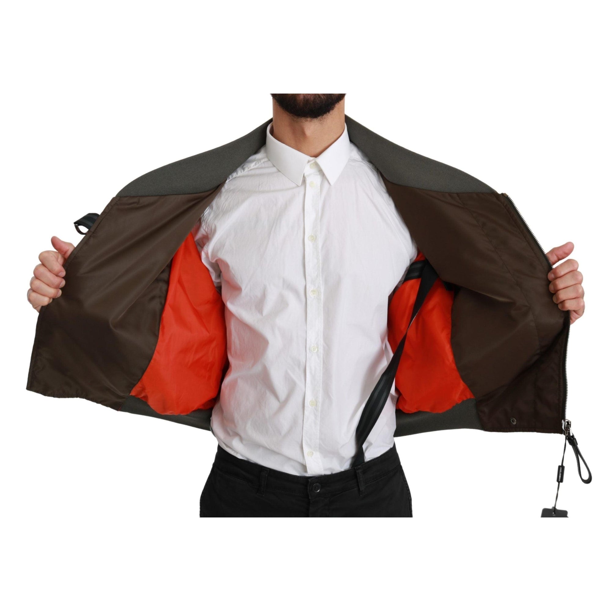 Dolce & Gabbana Sequined Double-Breasted Bomber Jacket
