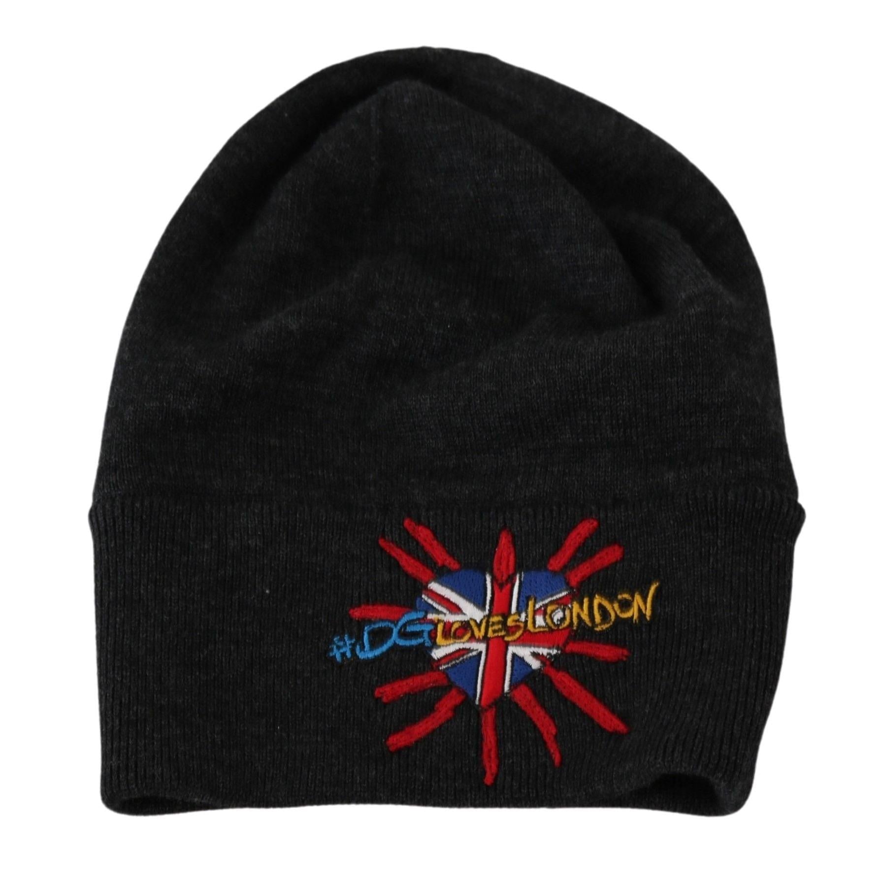 Dolce & Gabbana Chic Gray Beanie with Exclusive Embroidery