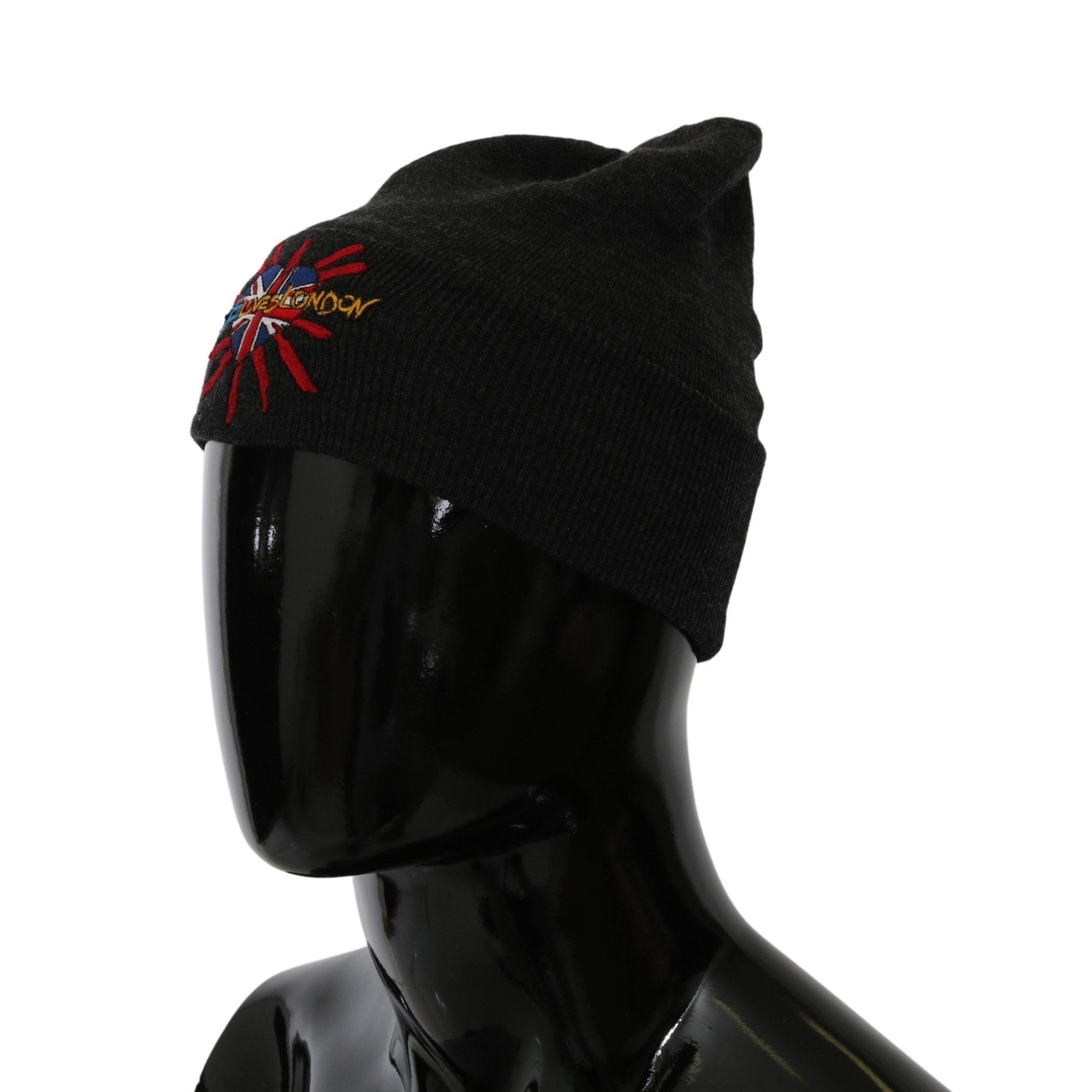 Dolce & Gabbana Chic Gray Beanie with Exclusive Embroidery