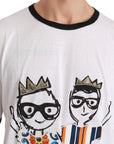 Dolce & Gabbana Elegant White Silk-Blend Men's T-Shirt