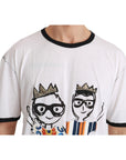 Dolce & Gabbana Elegant White Silk-Blend Men's T-Shirt