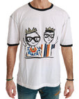 Dolce & Gabbana Elegant White Silk-Blend Men's T-Shirt
