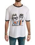 Dolce & Gabbana Elegant White Silk-Blend Men's T-Shirt