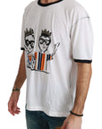 Dolce & Gabbana Elegant White Silk-Blend Men's T-Shirt