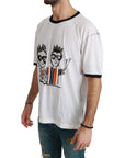 Dolce & Gabbana Elegant White Silk-Blend Men's T-Shirt