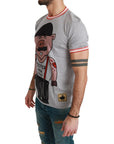 Dolce & Gabbana Chic Gray Cotton T-Shirt with Year of the Pig Motive