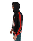 Dolce & Gabbana Elegant Black Hooded Sweater with Multicolor Motif