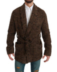 Dolce & Gabbana Elegant Brown Alpaca Blend Belted Cape Jacket
