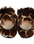 Dolce & Gabbana Elegant Giraffe Pattern Slides for Sophisticated Comfort