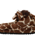 Dolce & Gabbana Elegant Giraffe Pattern Slides for Sophisticated Comfort