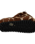 Dolce & Gabbana Elegant Giraffe Pattern Slides for Sophisticated Comfort
