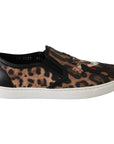 Dolce & Gabbana Chic Leopard Print Loafers for Elegant Comfort