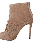 Dolce & Gabbana Elegant Lace Stilettos with Crystal Accents