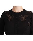 Dolce & Gabbana Elegant Cashmere Silk Blend Lace Cardigan