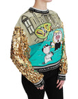 Dolce & Gabbana Chic Multicolor Motive Sequined Sweater