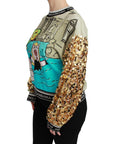 Dolce & Gabbana Chic Multicolor Motive Sequined Sweater