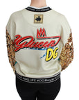 Dolce & Gabbana Chic Multicolor Motive Sequined Sweater