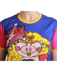 Dolce & Gabbana Chic Crewneck Cotton Tee with Supergirl Motive