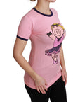 Dolce & Gabbana Pink Crewneck Year of the Pig T-Shirt