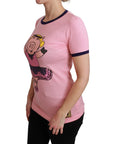 Dolce & Gabbana Pink Crewneck Year of the Pig T-Shirt