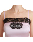 Dolce & Gabbana Elegant Silk Lace Detail Tank Top