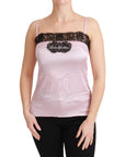 Dolce & Gabbana Elegant Silk Lace Detail Tank Top