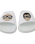 Dolce & Gabbana Chic White Slide Sandals - Luxury Summer Footwear