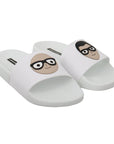 Dolce & Gabbana Chic White Slide Sandals - Luxury Summer Footwear