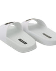 Dolce & Gabbana Chic White Slide Sandals - Luxury Summer Footwear