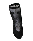 Dolce & Gabbana Embroidered Floral Stiletto Socks Booties