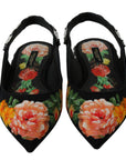 Dolce & Gabbana Elegant Crystal-Embellished Floral Flats