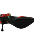 Dolce & Gabbana Floral Mary Janes Pumps with Crystal Detail