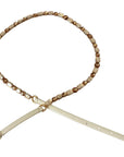 Dolce & Gabbana Champagne Crystal Embellished Leather Belt