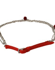 Dolce & Gabbana Elegant Floral Rose Waist Belt in Vibrant Red