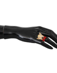 Dolce & Gabbana Chic Canine Gold-Tone Statement Ring