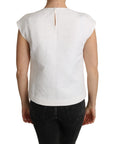 Dolce & Gabbana Elegant White Cotton Blend Blouse