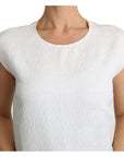 Dolce & Gabbana Elegant White Cotton Blend Blouse