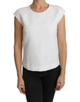 Dolce & Gabbana Elegant White Cotton Blend Blouse