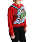 Dolce & Gabbana Radiant Red Cartoon Motive Cashmere Sweater